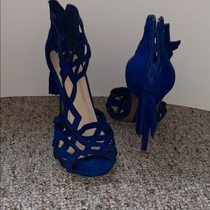 CHARLOTTE RUSSE deep blue sandal heels